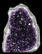 Dark Purple Amethyst Cluster On Wood Base #38416-4